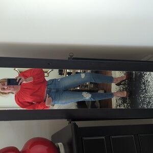 Sundry Red Cropped Top